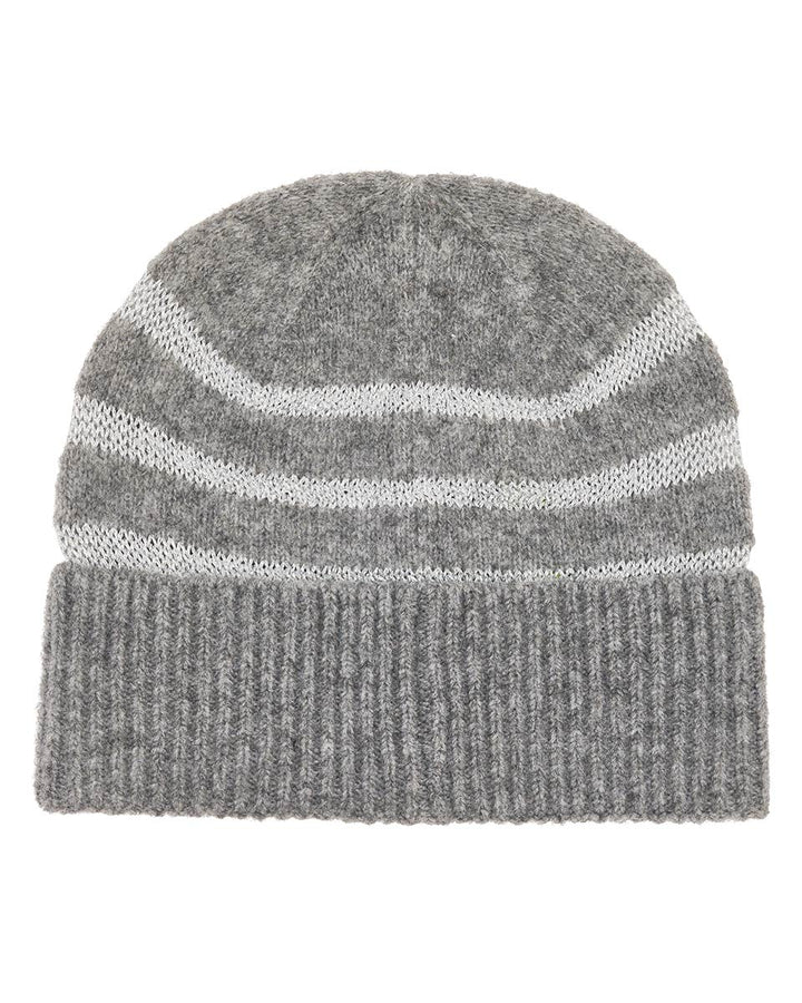 Shimmer Stripe Knit Cuff Beanie