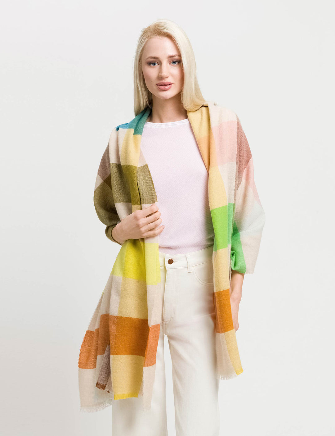 Modern Colorblock Oversize Scarf