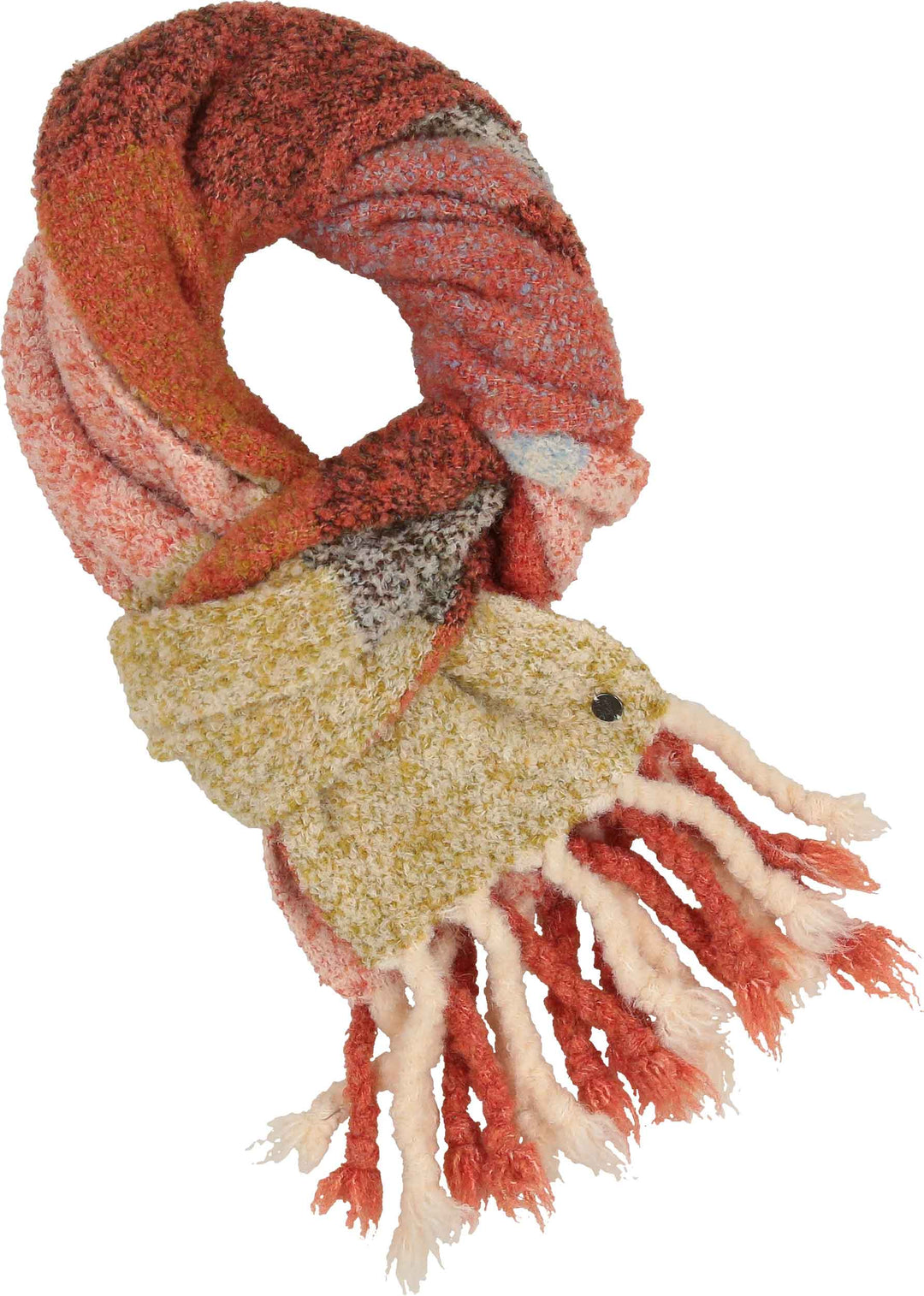 Sustainability Edition Recycled Boucle colorblock Scarf