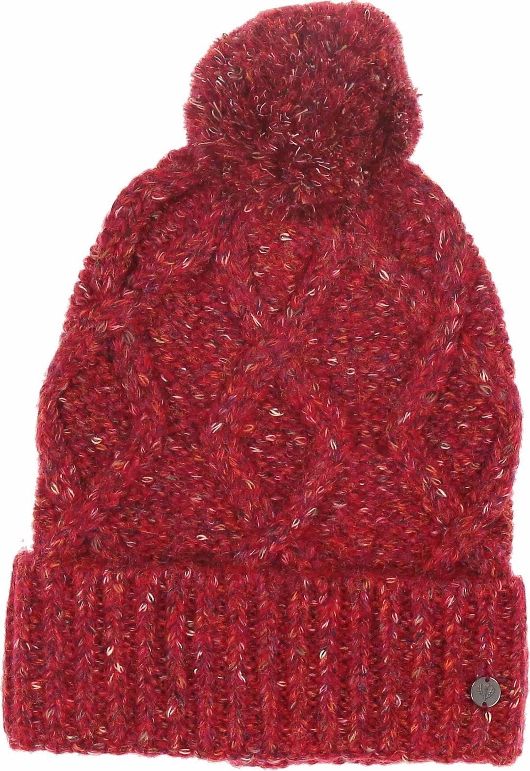 Cable Knit Christmas Beanie with Pompom