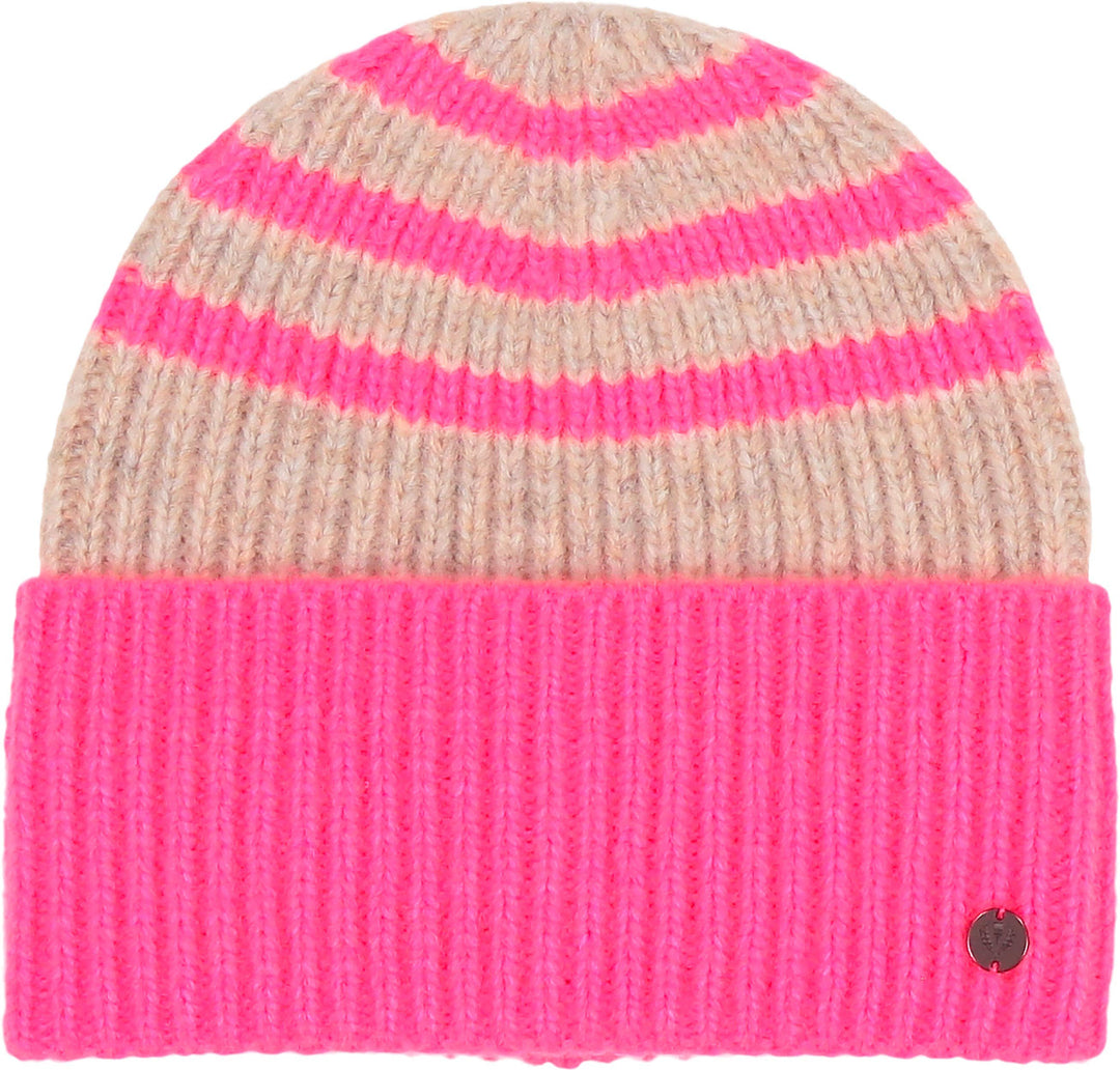 Striped Bi Color Knit Beanie