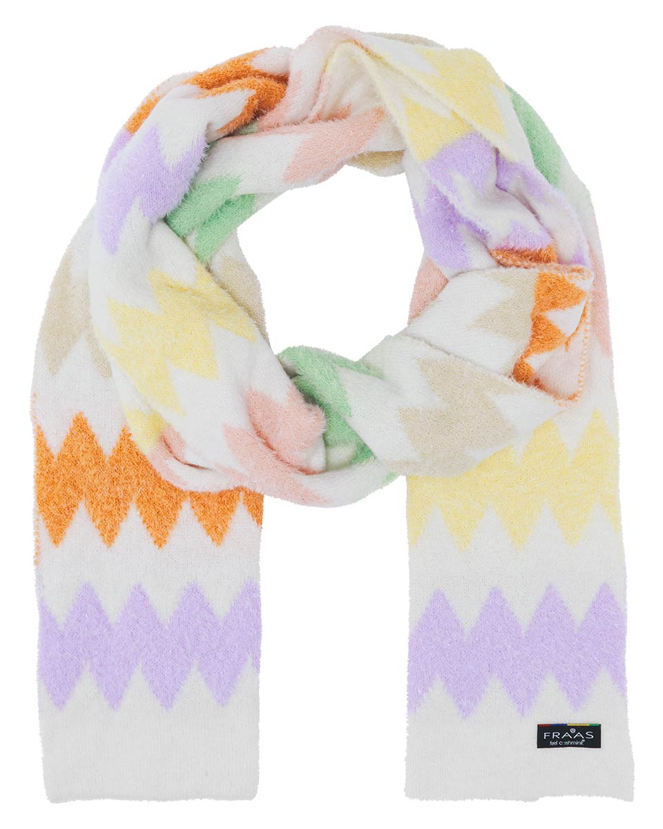 Luxe Fuzzy Zig Zag Scarf