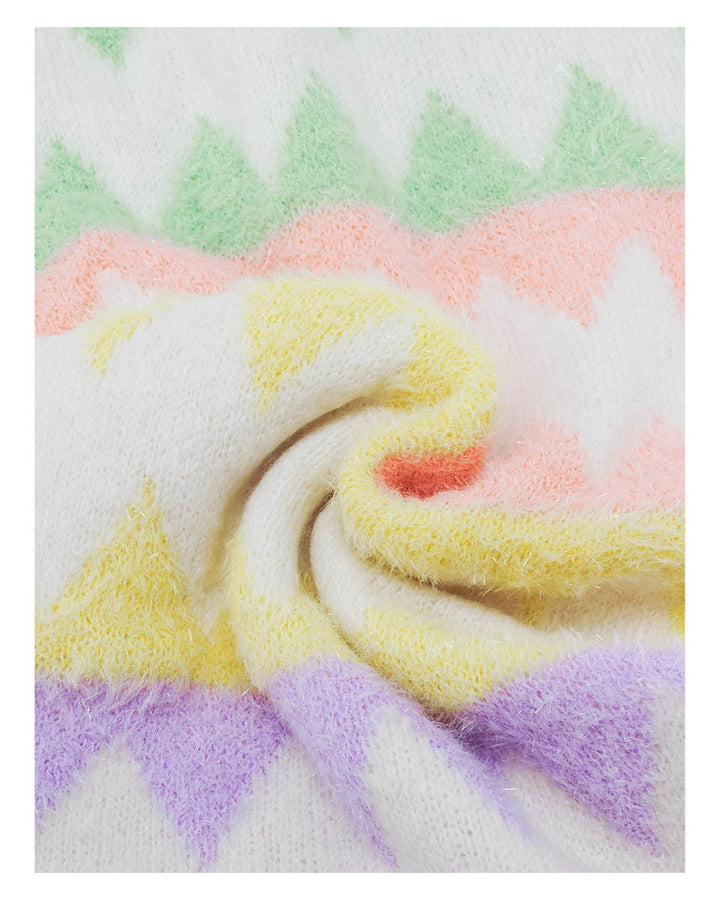 Luxe Fuzzy Zig Zag Scarf