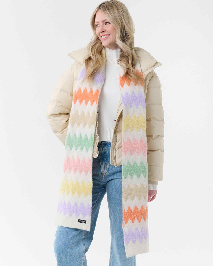 Luxe Fuzzy Zig Zag Scarf