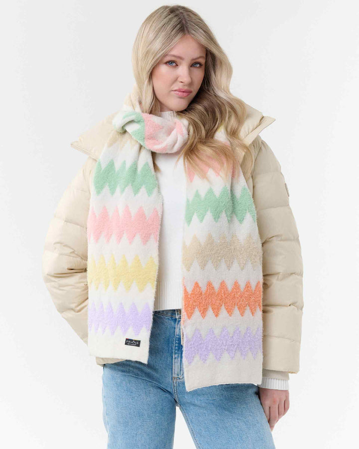 Luxe Fuzzy Zig Zag Scarf