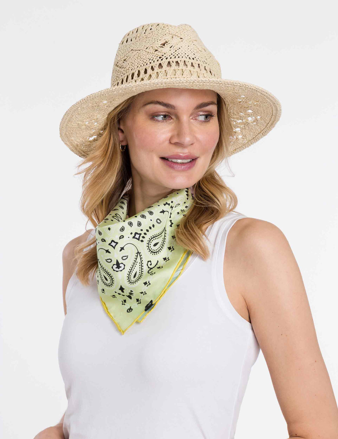 Loevenich Boho Crochet Wide Brim Fedora