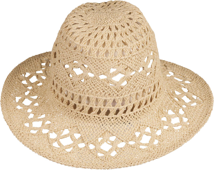 Loevenich Boho Crochet Wide Brim Fedora