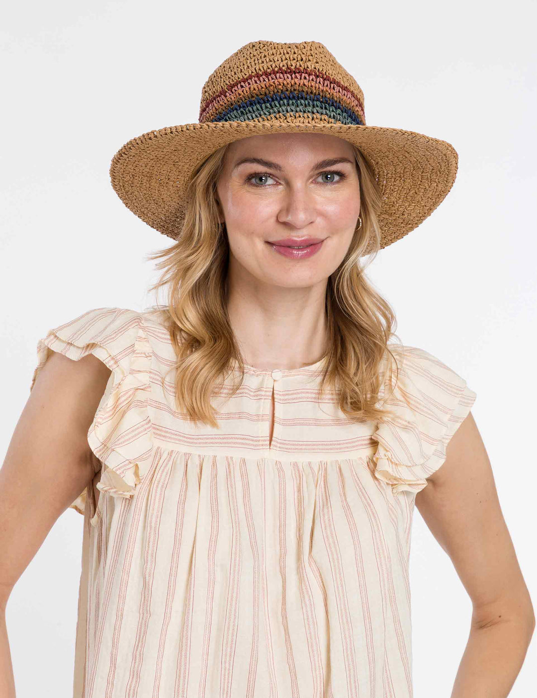 Loevenich Crochet Multi Stripes Fedora