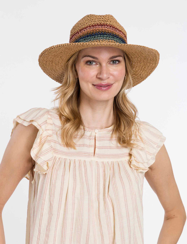 Loevenich Crochet Multi Stripes Fedora