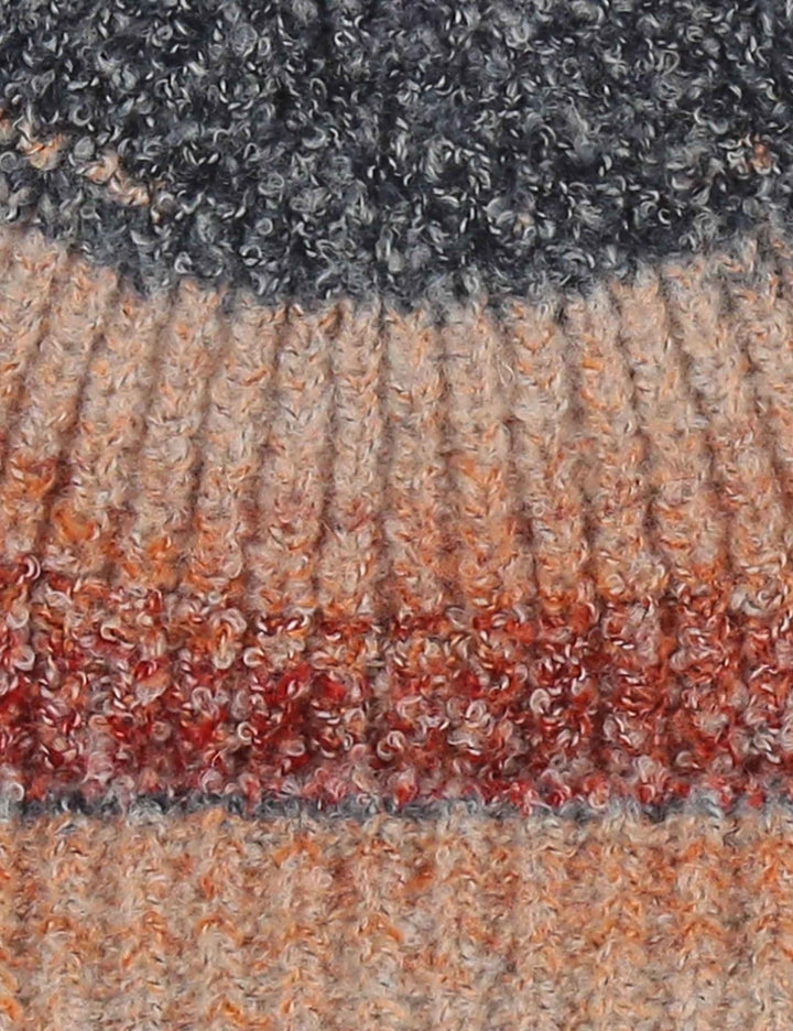 Ombre Knit Stripe Cuff Beanie
