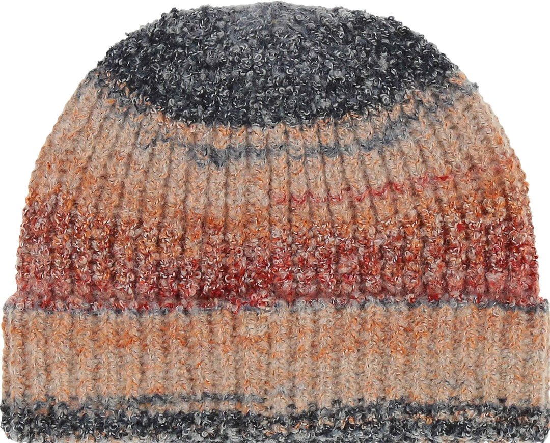 Ombre Knit Stripe Cuff Beanie