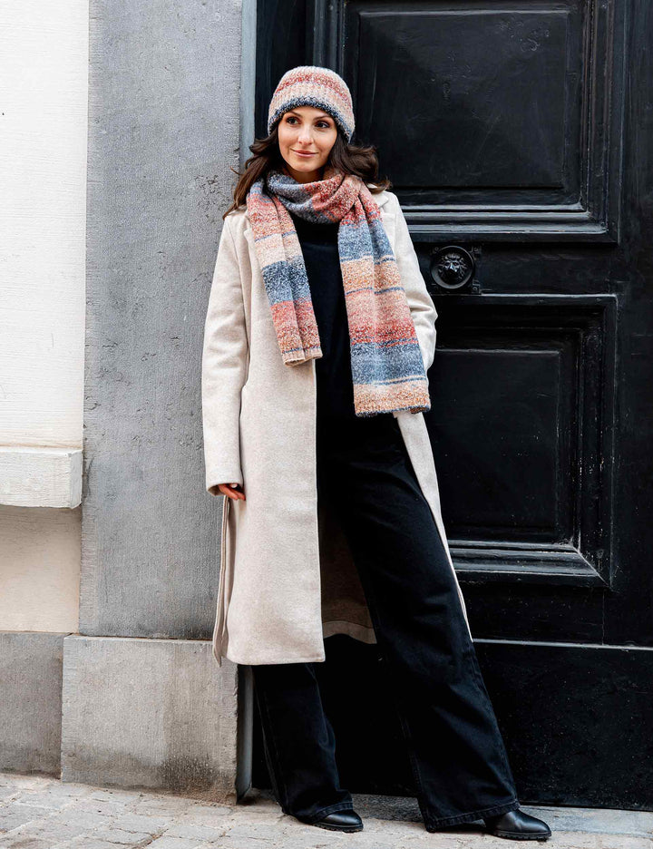Ombre Knit Stripe Scarf
