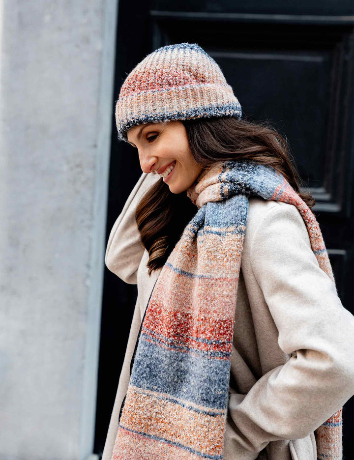Ombre Knit Stripe Scarf