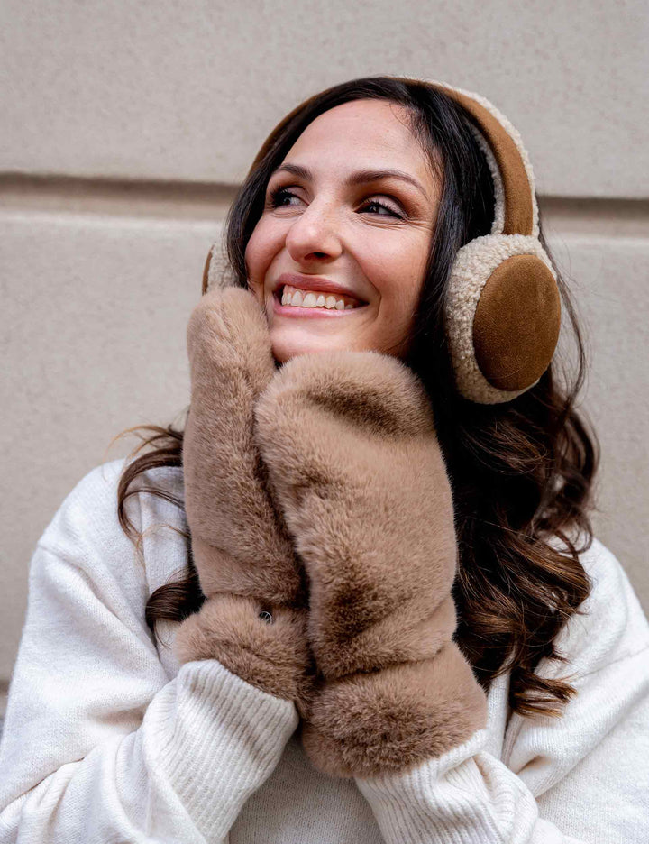 Faux Fur Solid Glitten