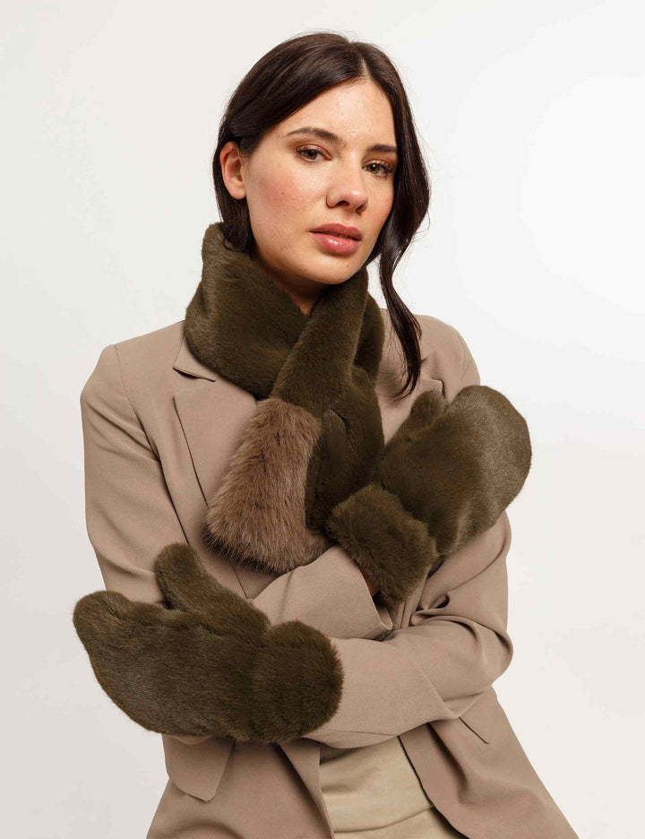 Faux Fur Solid Glitten