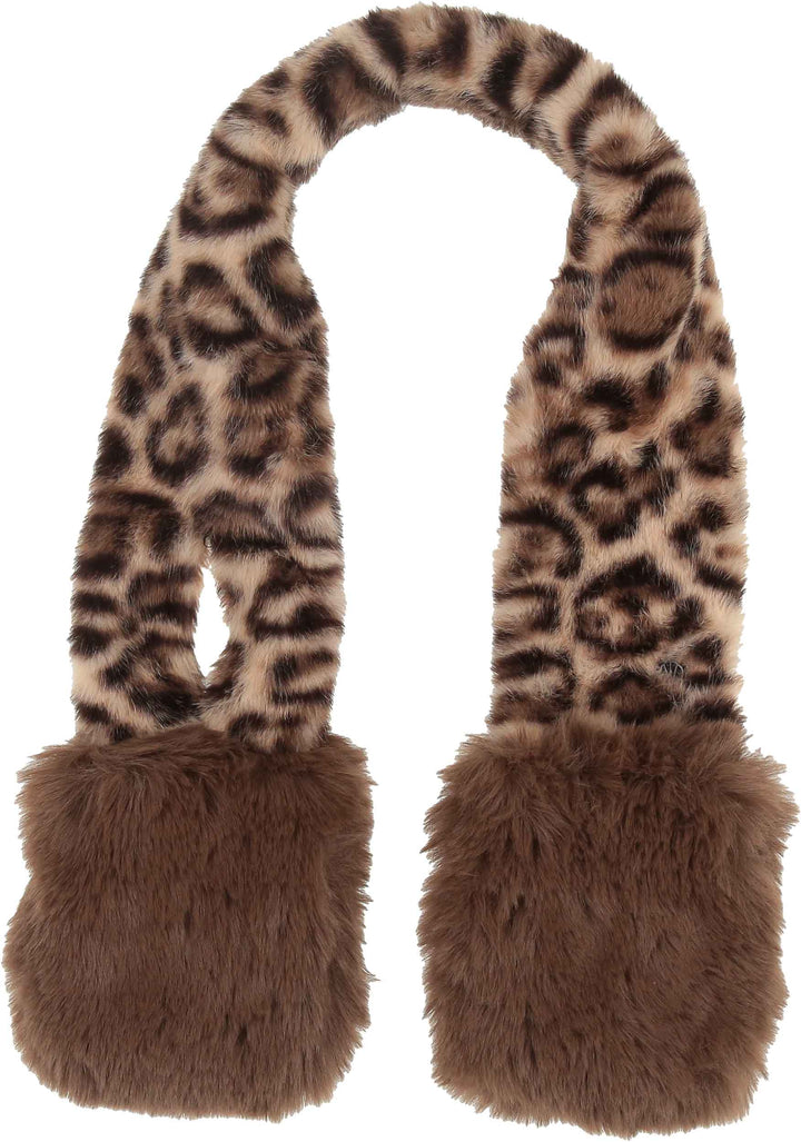 Faux Fur Leo Pull Thru Scarf