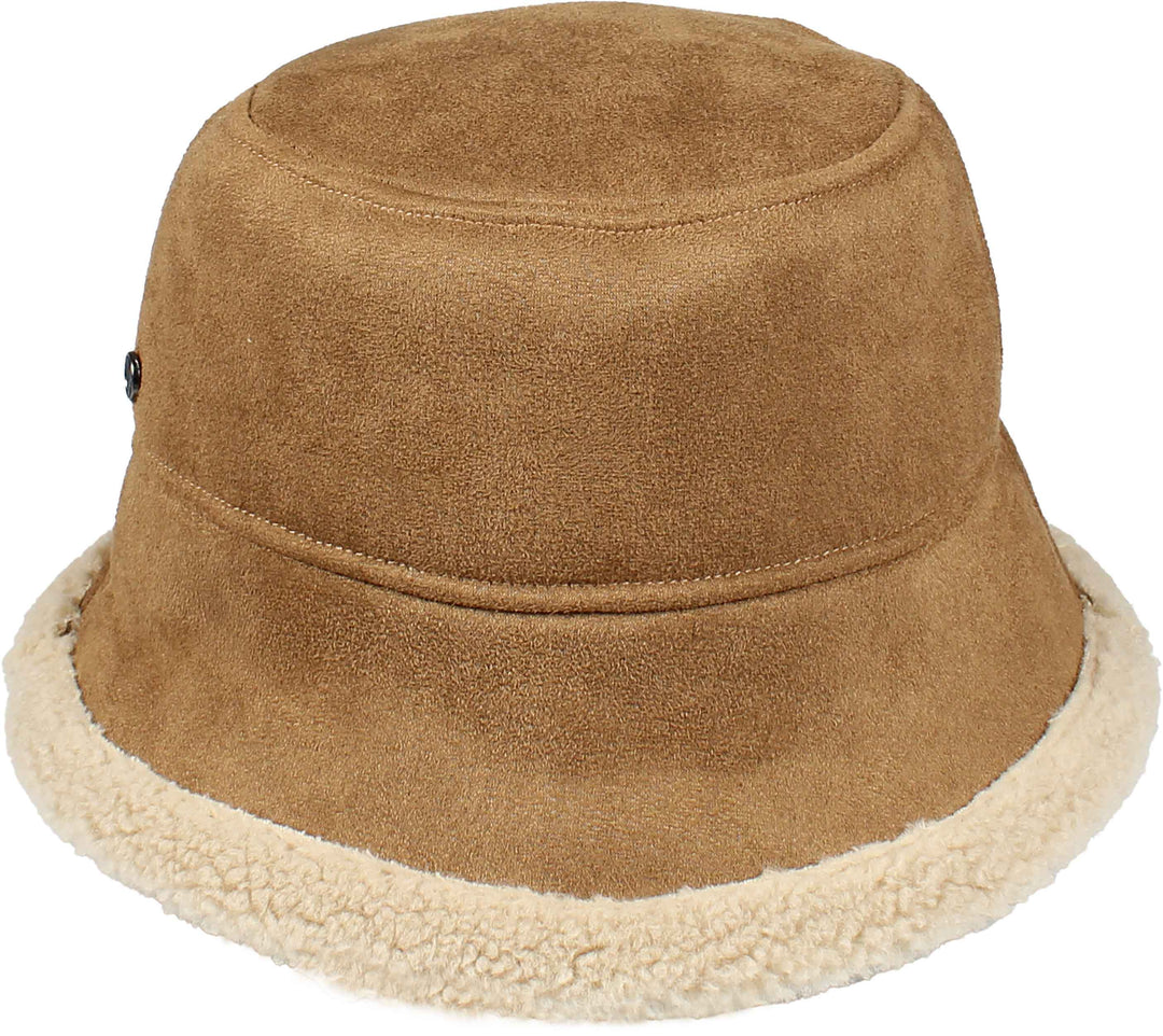 Sherpa Faux Suede Bucket Hat