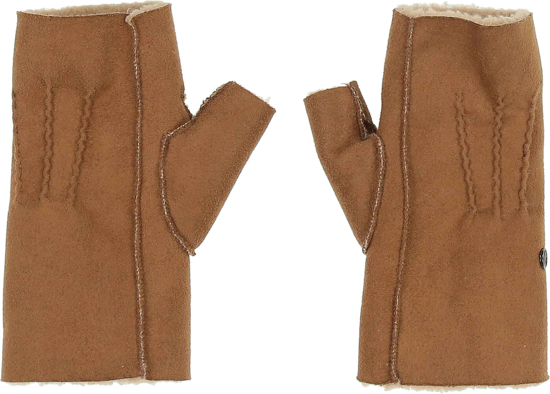 Sherpa Faux Suede Fingerless Handwarmer