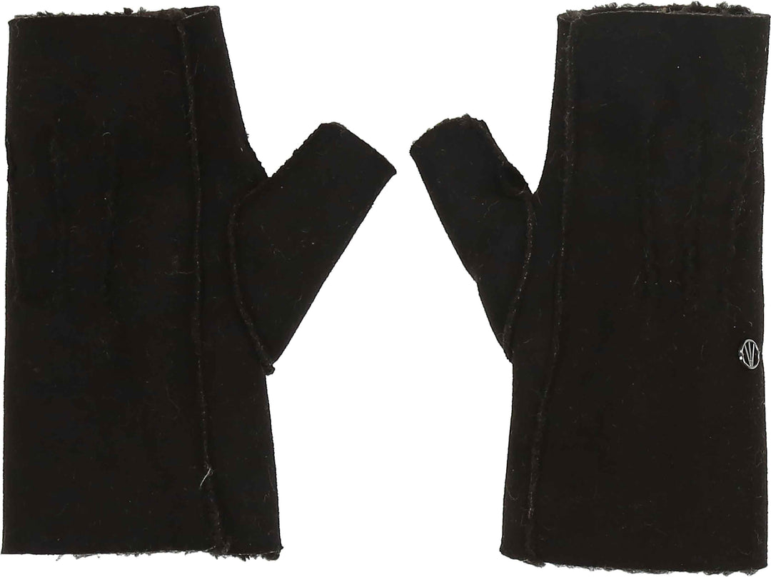 Sherpa Faux Suede Fingerless Handwarmer