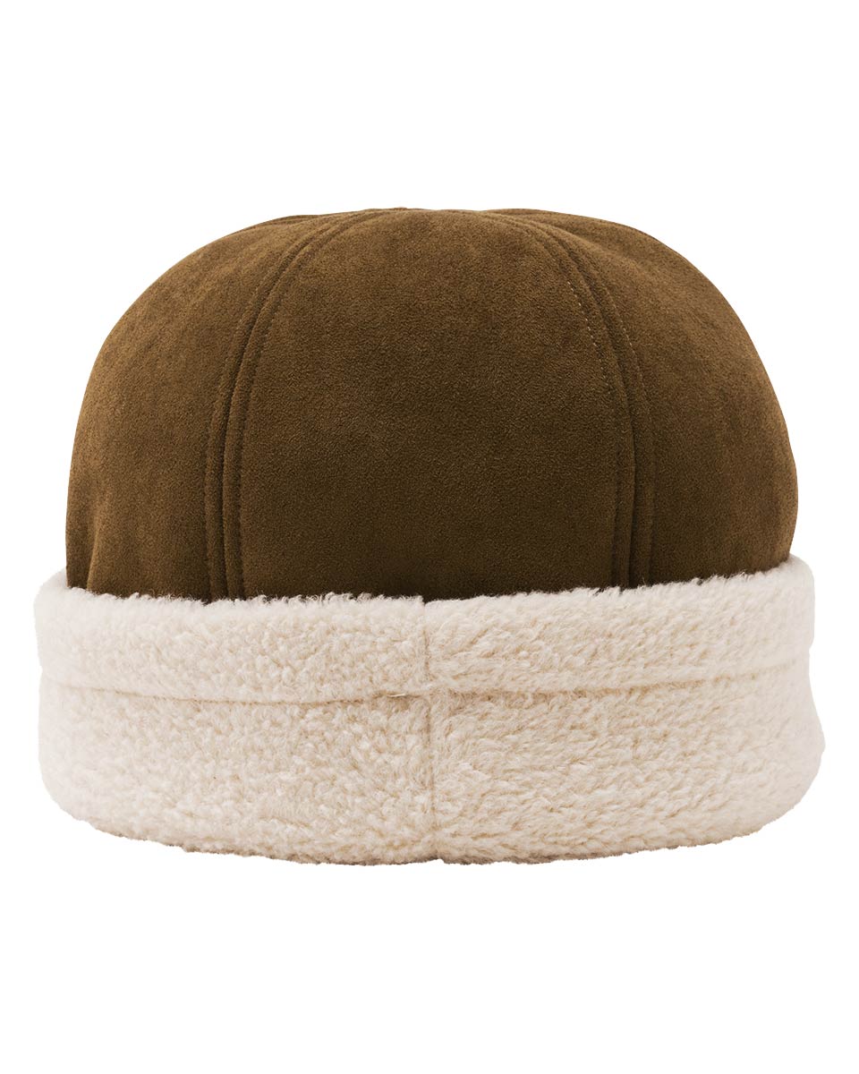 Loevenich Faux Suede Sherpa Brim Hat