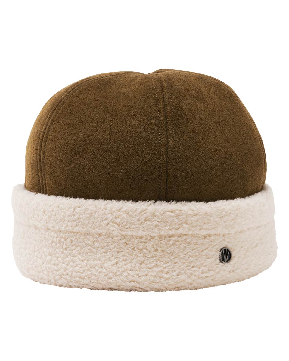 Loevenich Faux Suede Sherpa Brim Hat
