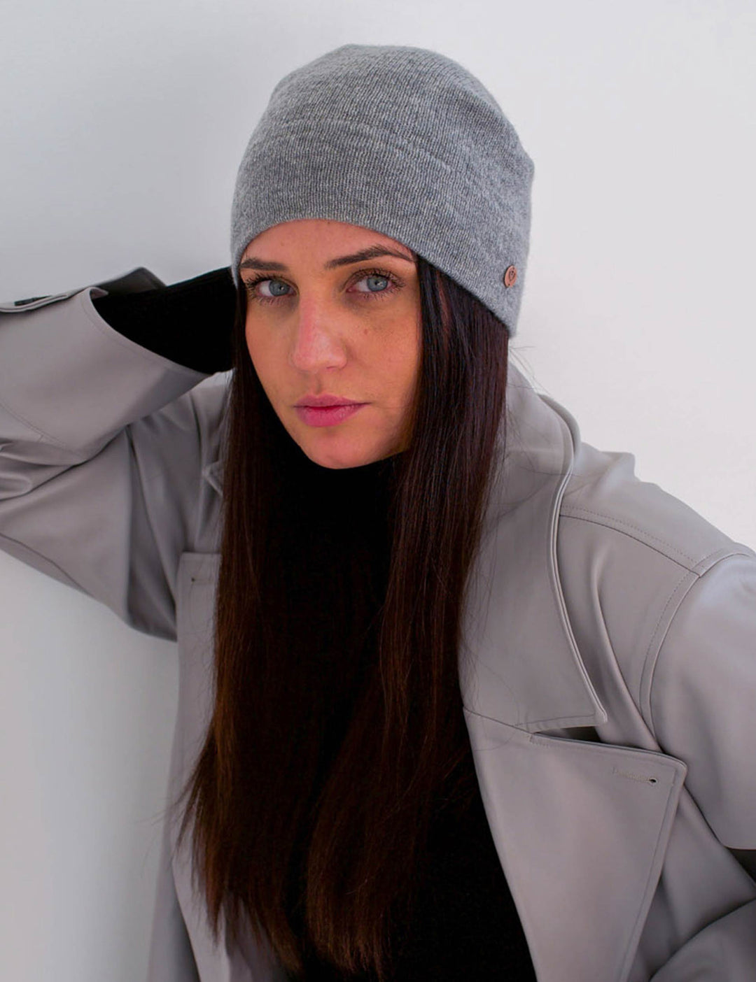 Signature Jersey Knit Cashmere Slouch Hat
