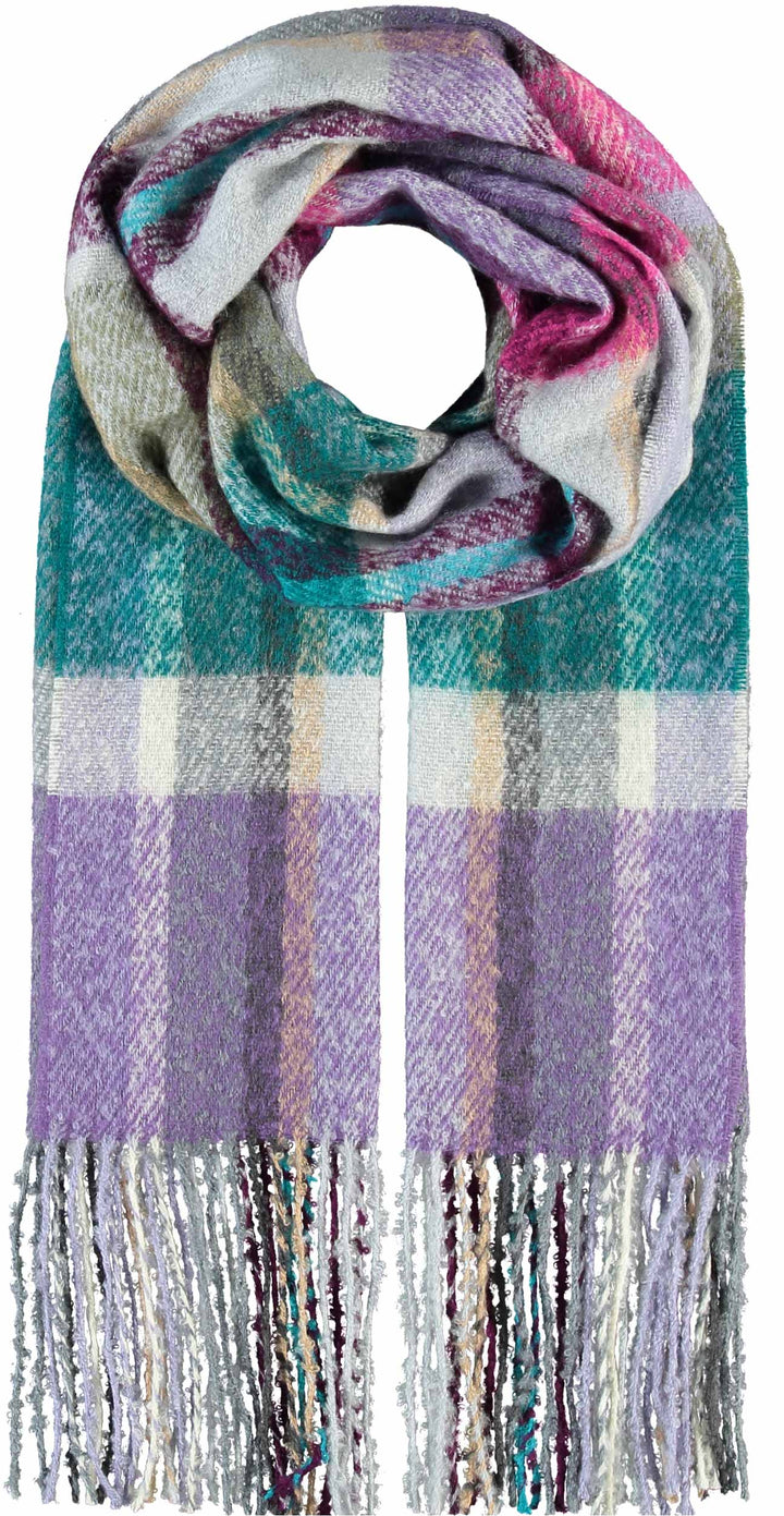 Multi Plaid Boucle Wrap