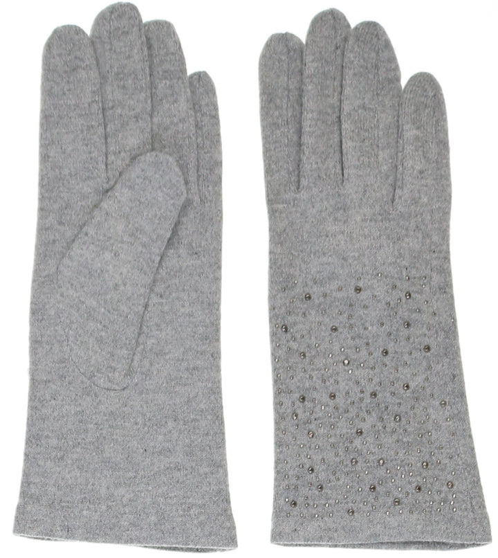 Sparkle Embellished Wool Blend Knit Tech Glove