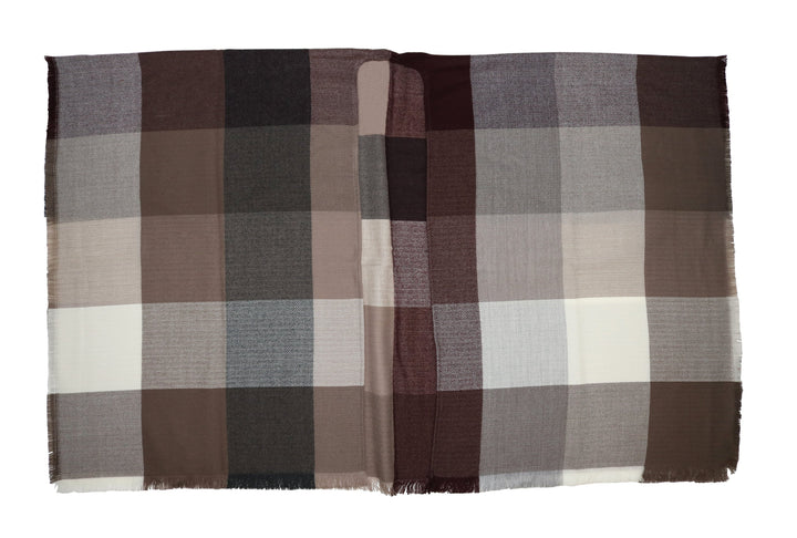 Herringbone Colorblock Acrylic Woven Ruana