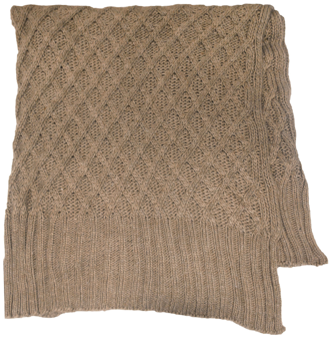 Chunky Basketweave Knit Throw