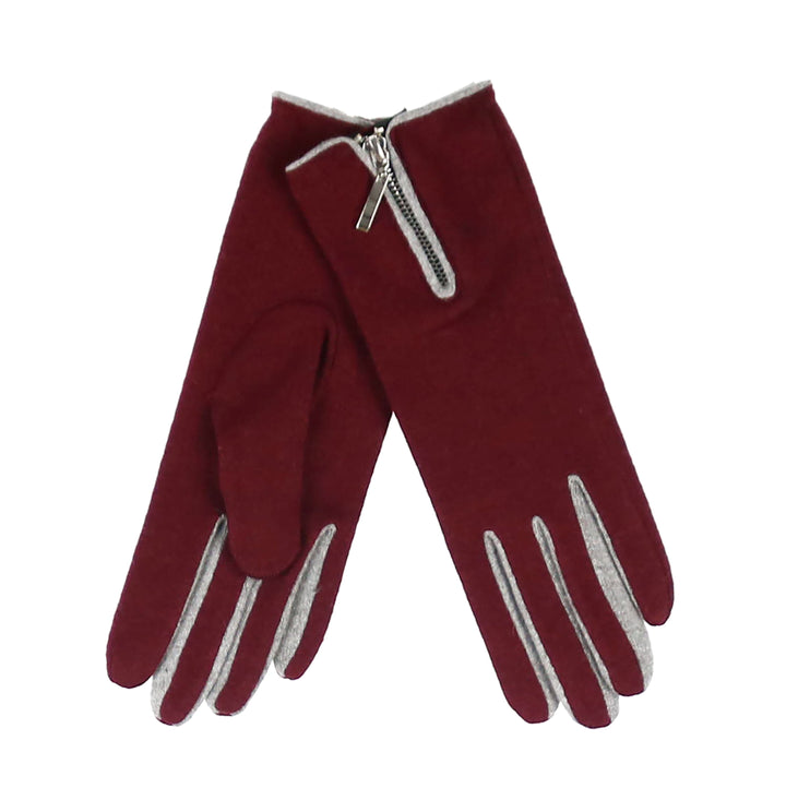 Two-Tone Allover Tech Glove with Zipper