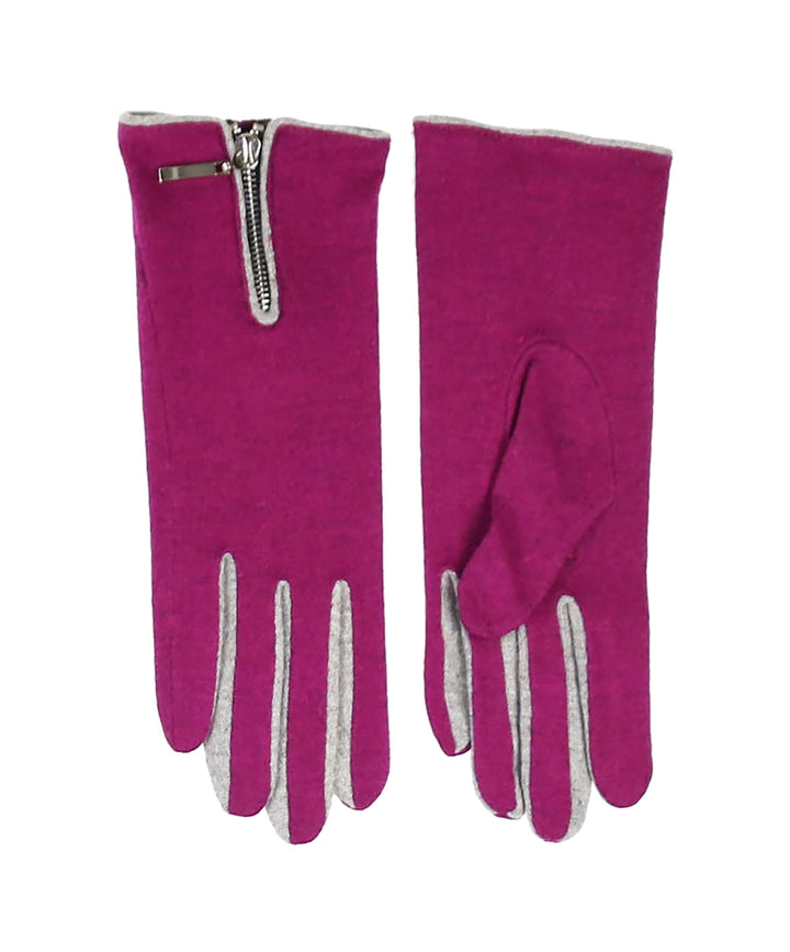Two-Tone Allover Tech Glove with Zipper