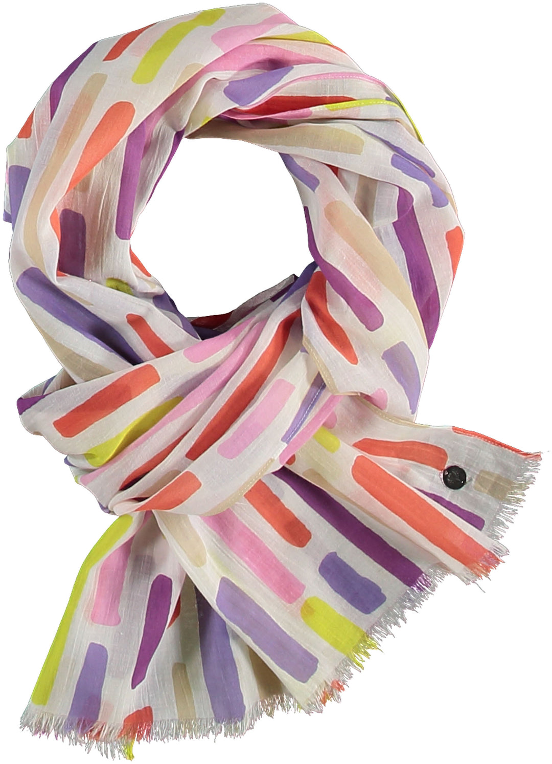 Dash Stripe Cotton Print Scarf