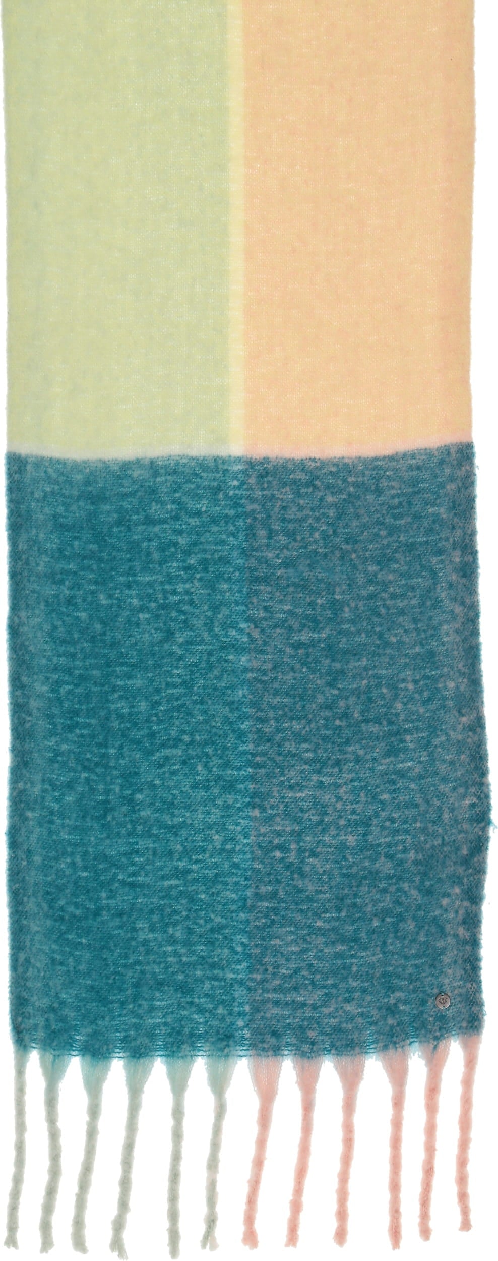 Large Colorblock Boucle Scarf