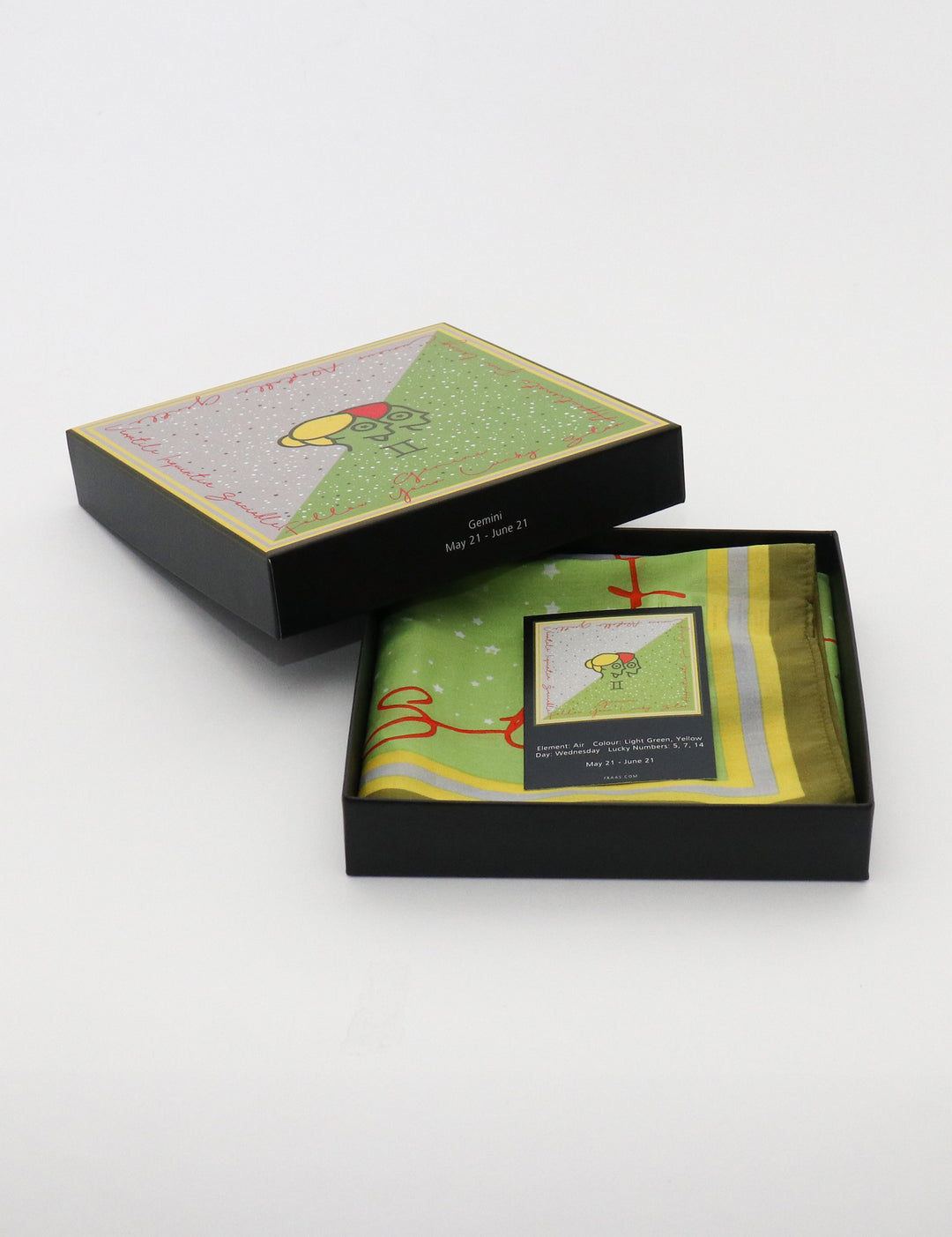 Gemini Cotton Silk Print Neckie in Gift Box