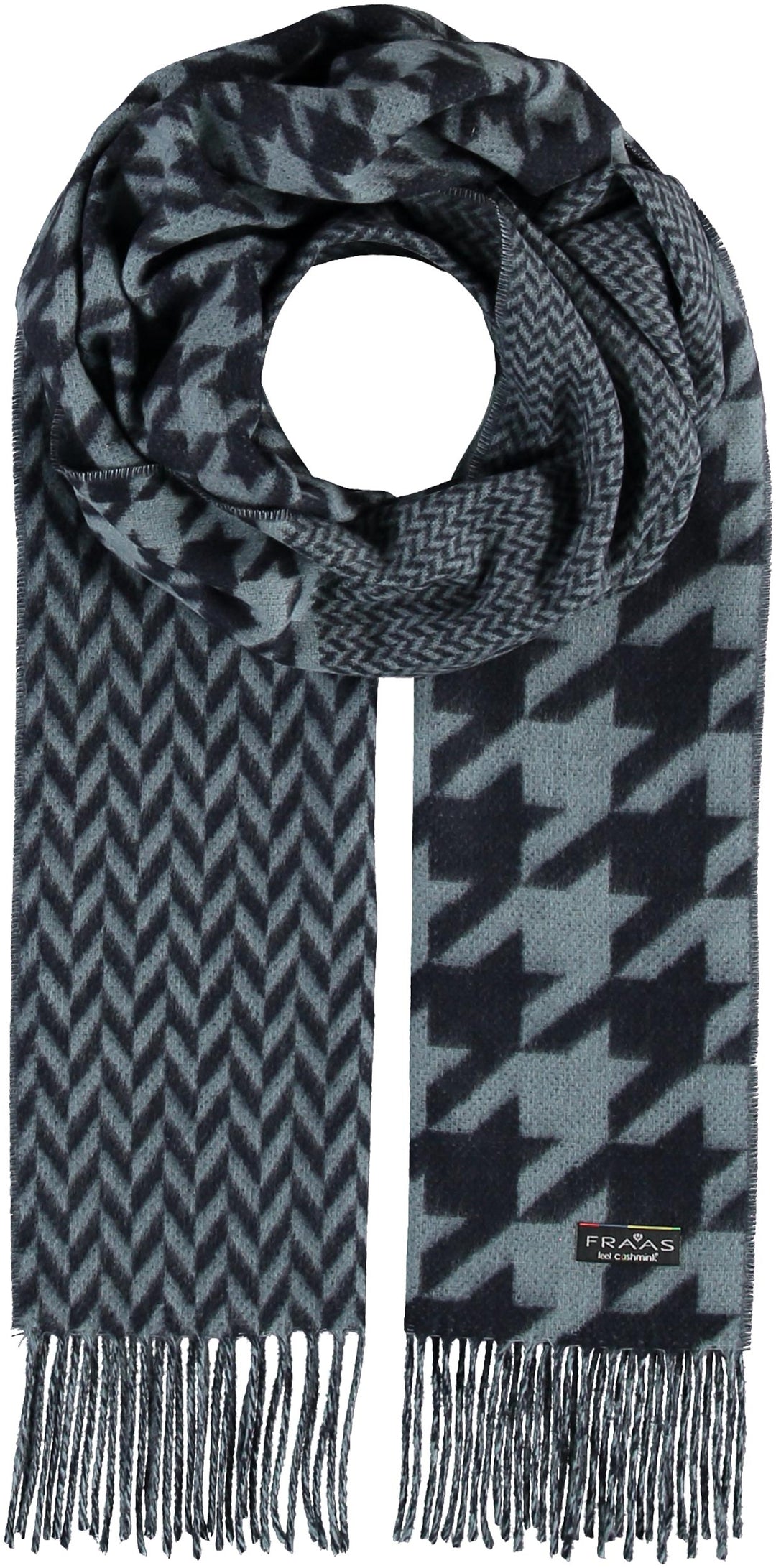 Patchwork Houndstooth Woven Cashmink Scarf