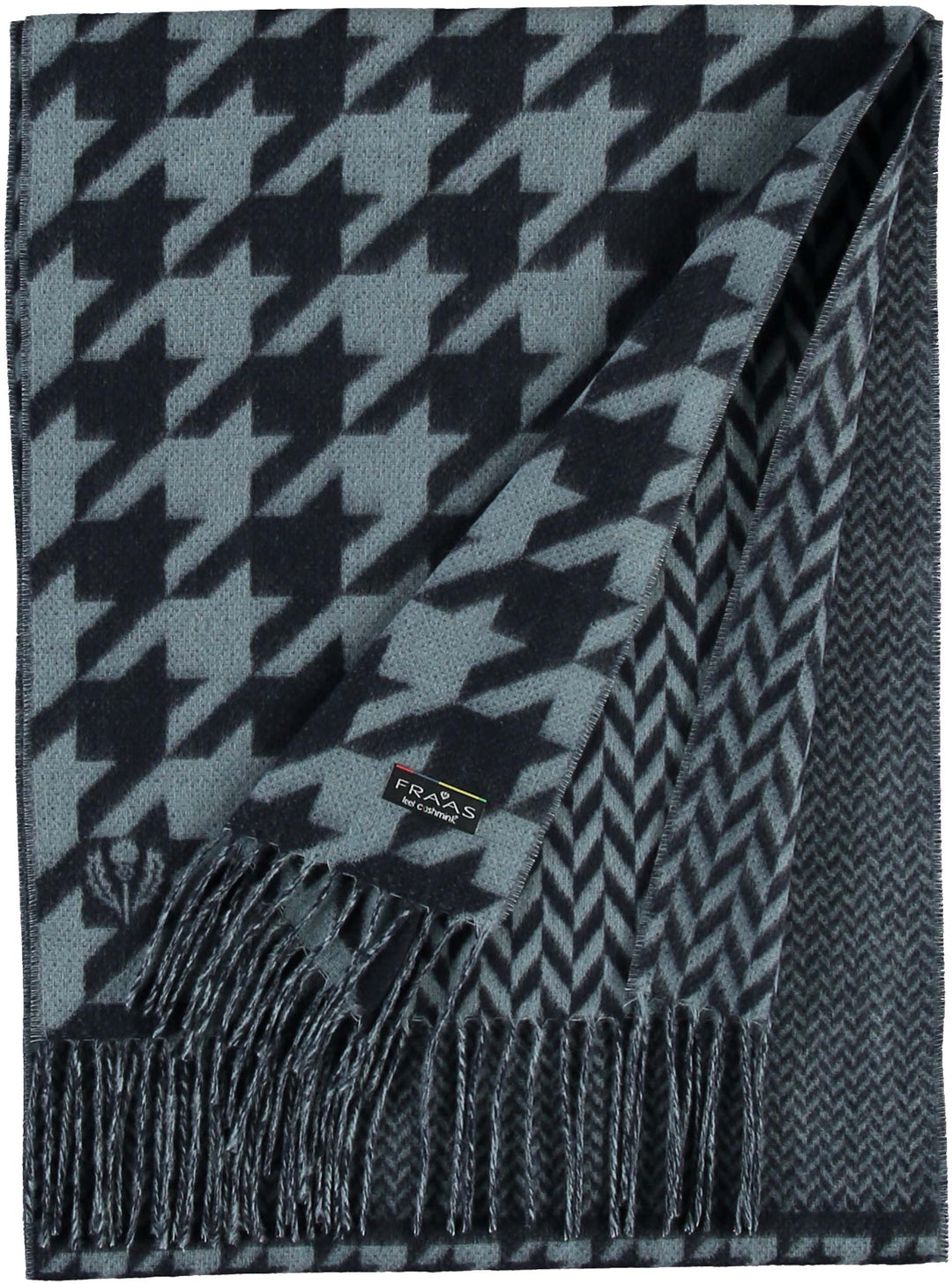 Patchwork Houndstooth Woven Cashmink Scarf