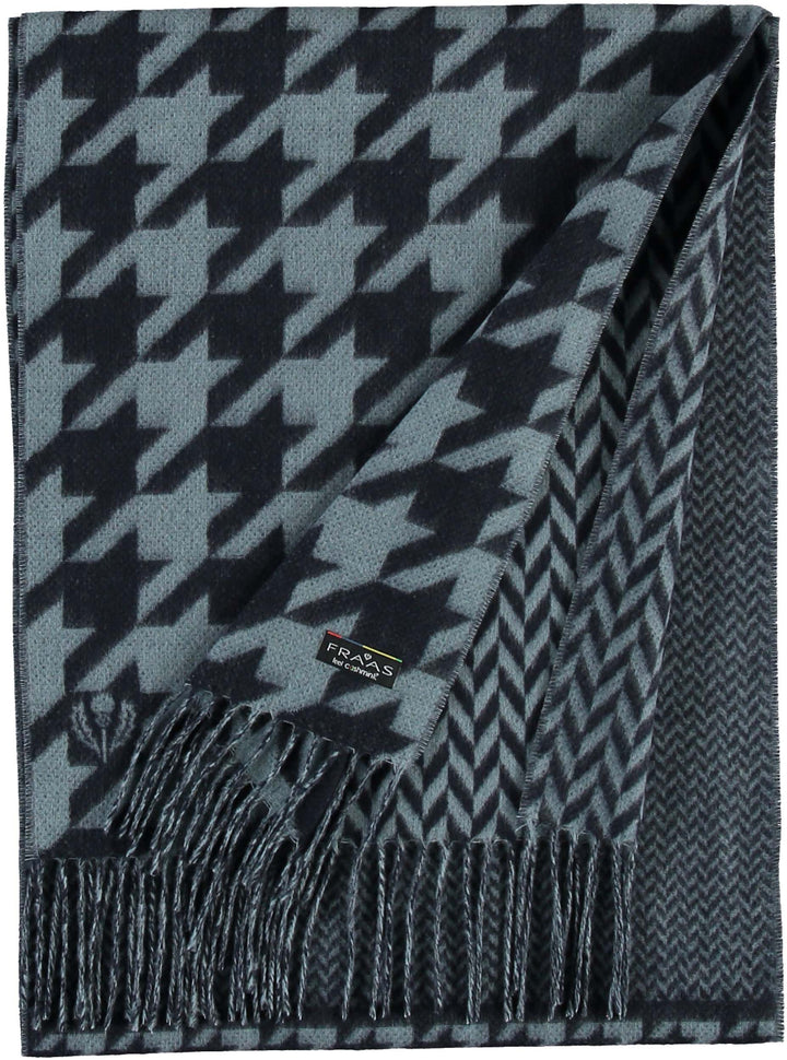 Patchwork Houndstooth Woven Cashmink Scarf