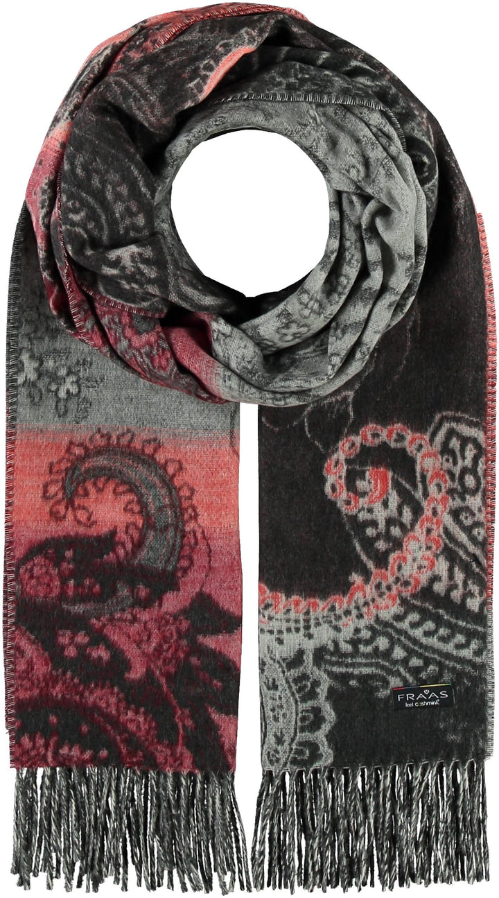 Sketched Paisley Oversized Woven Cashmink Wrap Scarf