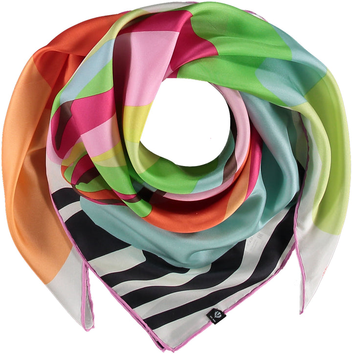 Multi Bloom Oversized Silk Square