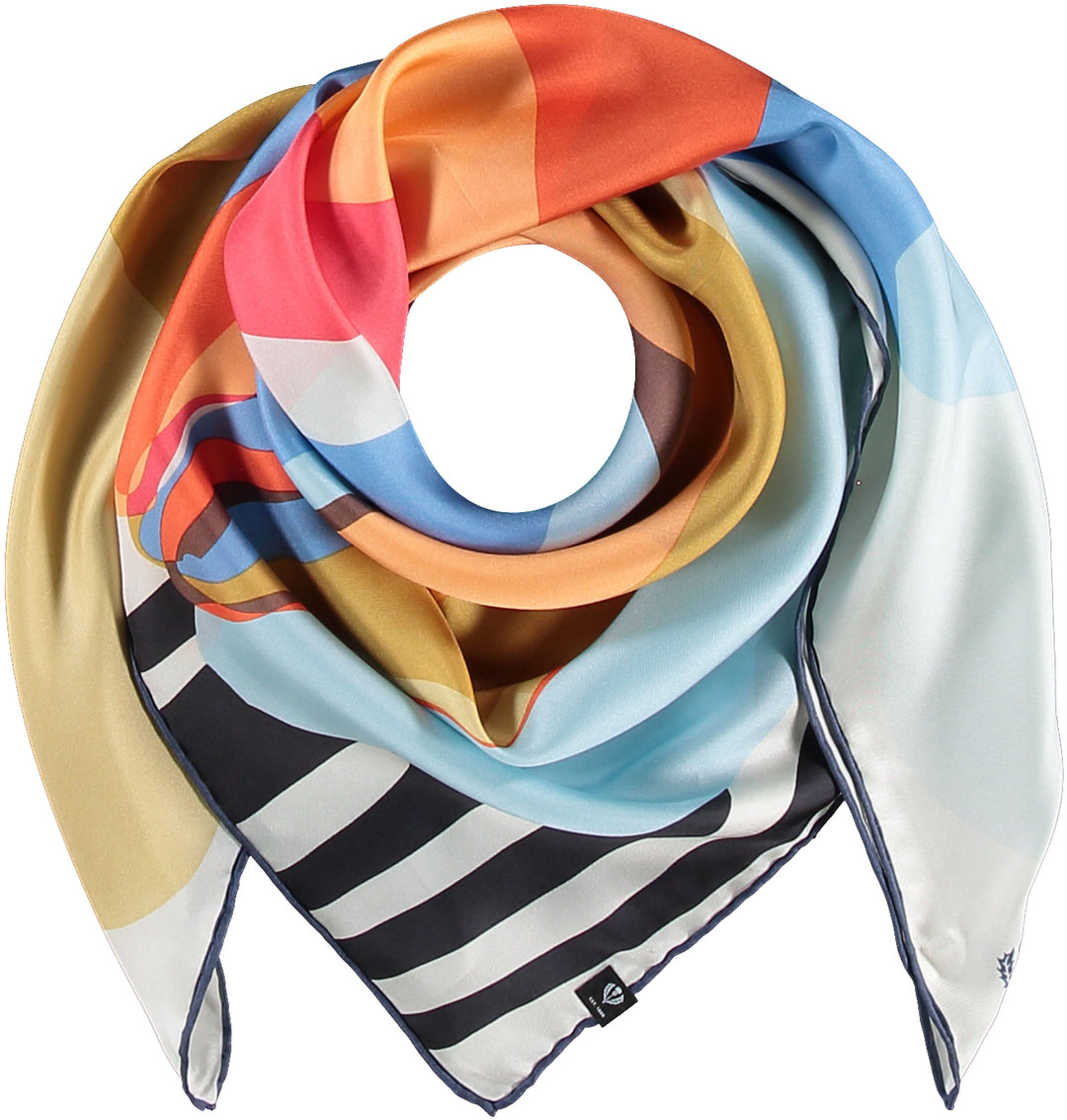 Multi Bloom Oversized Silk Square