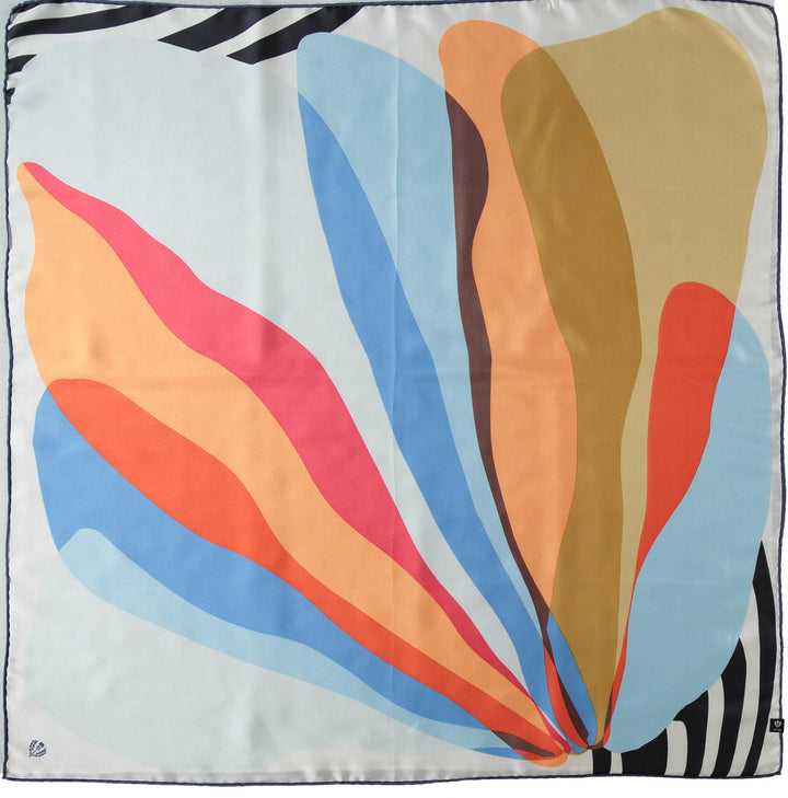 Multi Bloom Oversized Silk Square