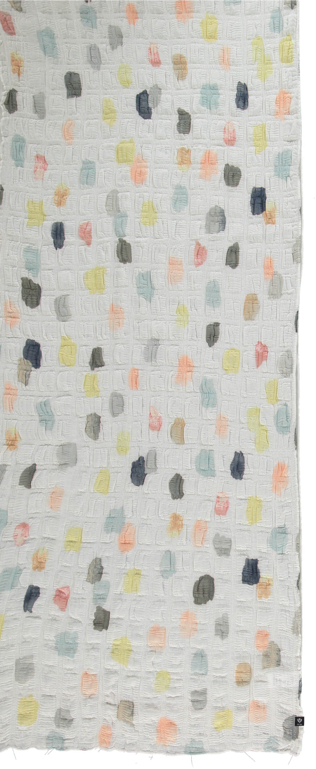 Abstract Dot Plissé Recycled Polyester Scarf