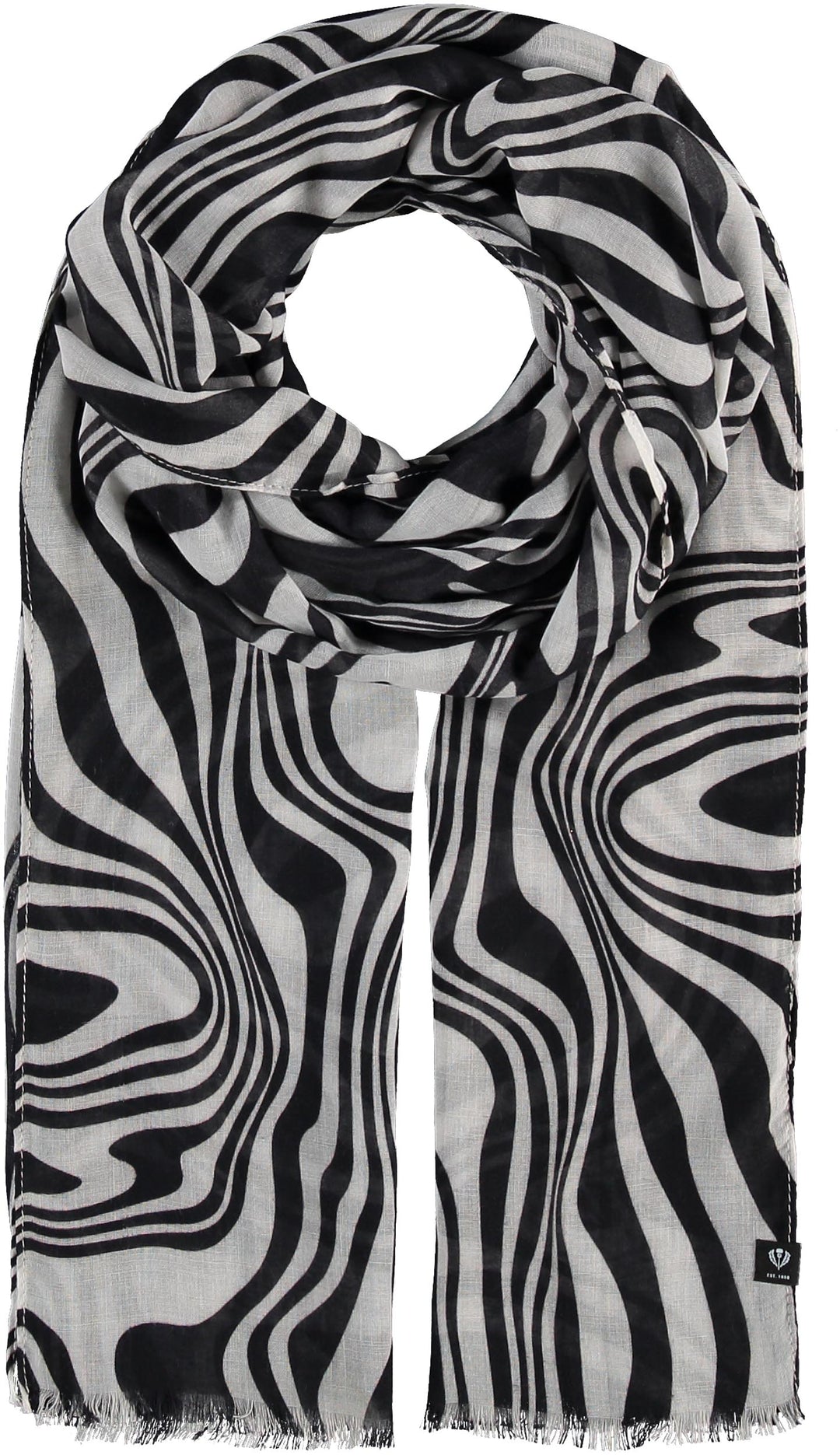 Graphic Wave Recycled Polyester Scarf