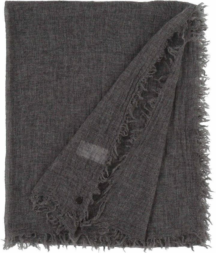 Lightweight Wool Solid Fringe Evening Wrap