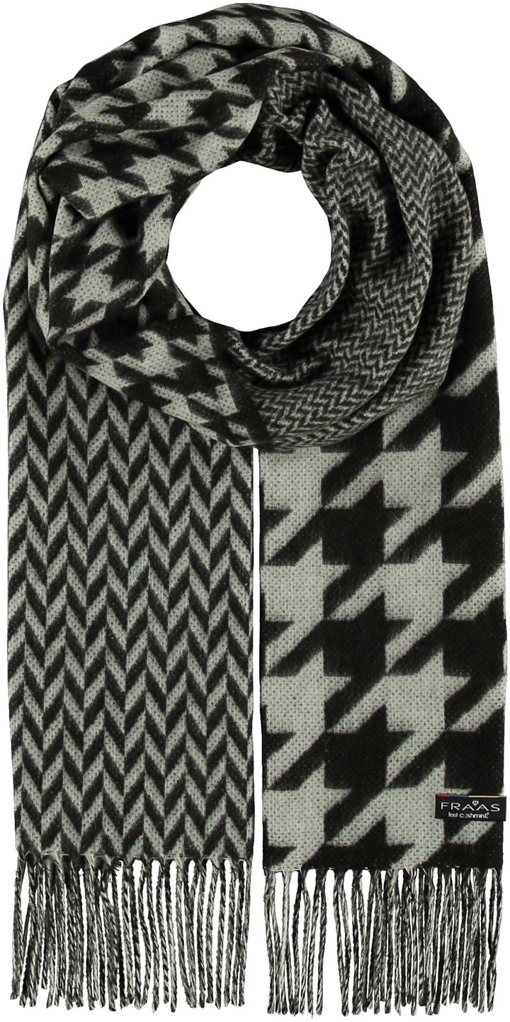 Patchwork Houndstooth Woven Cashmink Scarf