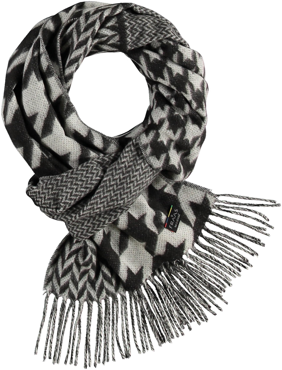 Patchwork Houndstooth Woven Cashmink Scarf